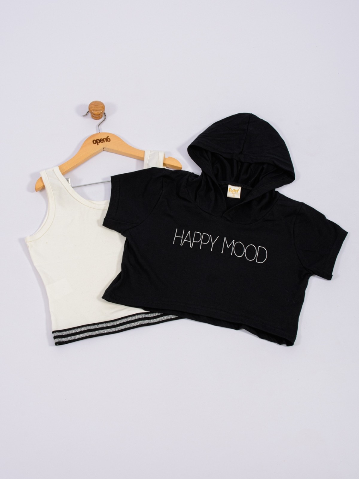 CONJUNTO TEEN FEMININO HAPPY MOOD PRETO 2219 - FTK BRAND 