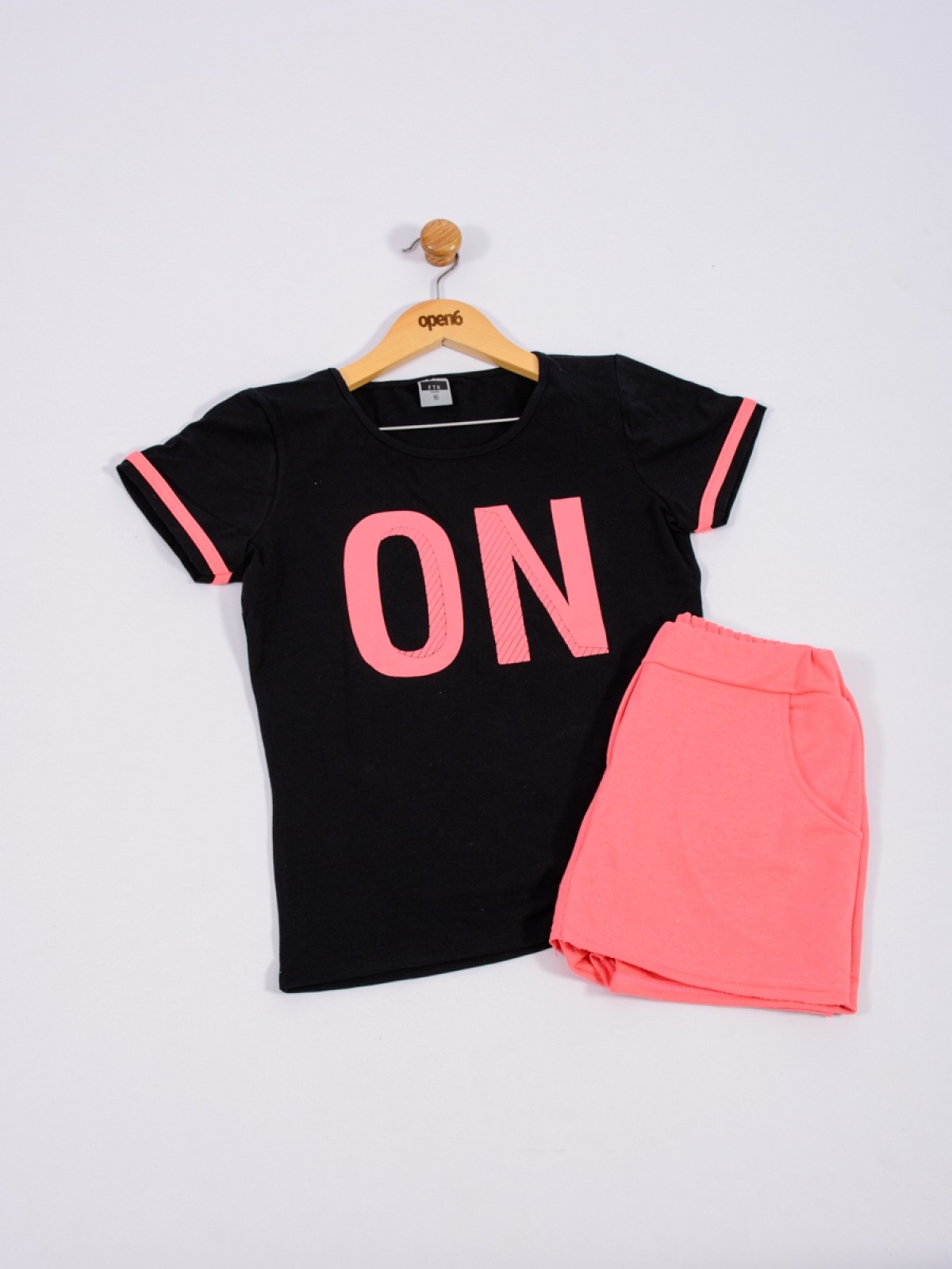 CONJUNTO TEEN FEMININO ON ROSA NEON 2262 - FTK BRAND 