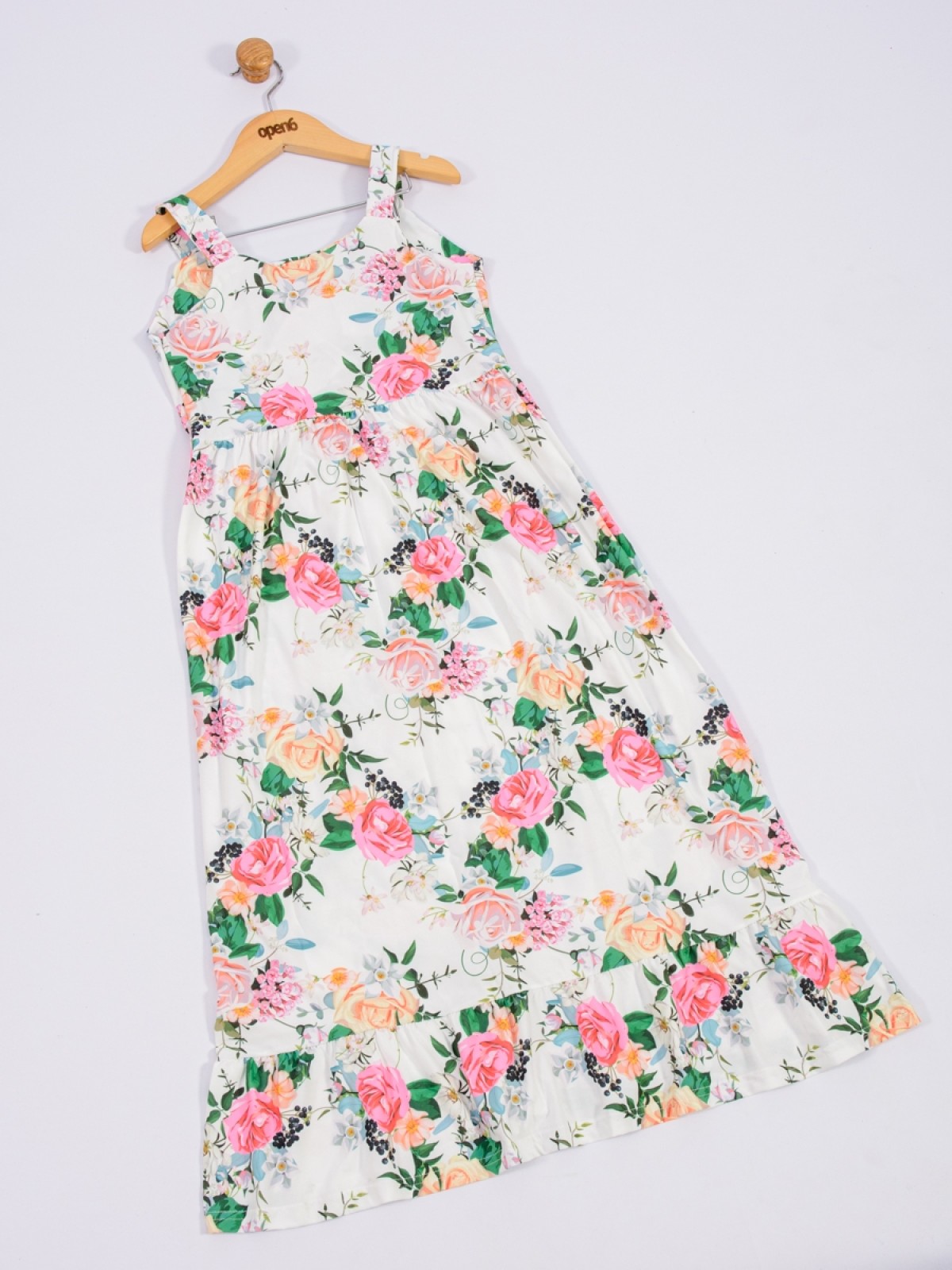 VESTIDO INFANTIL FLORAL BRANCO 2197 - FTK BRAND