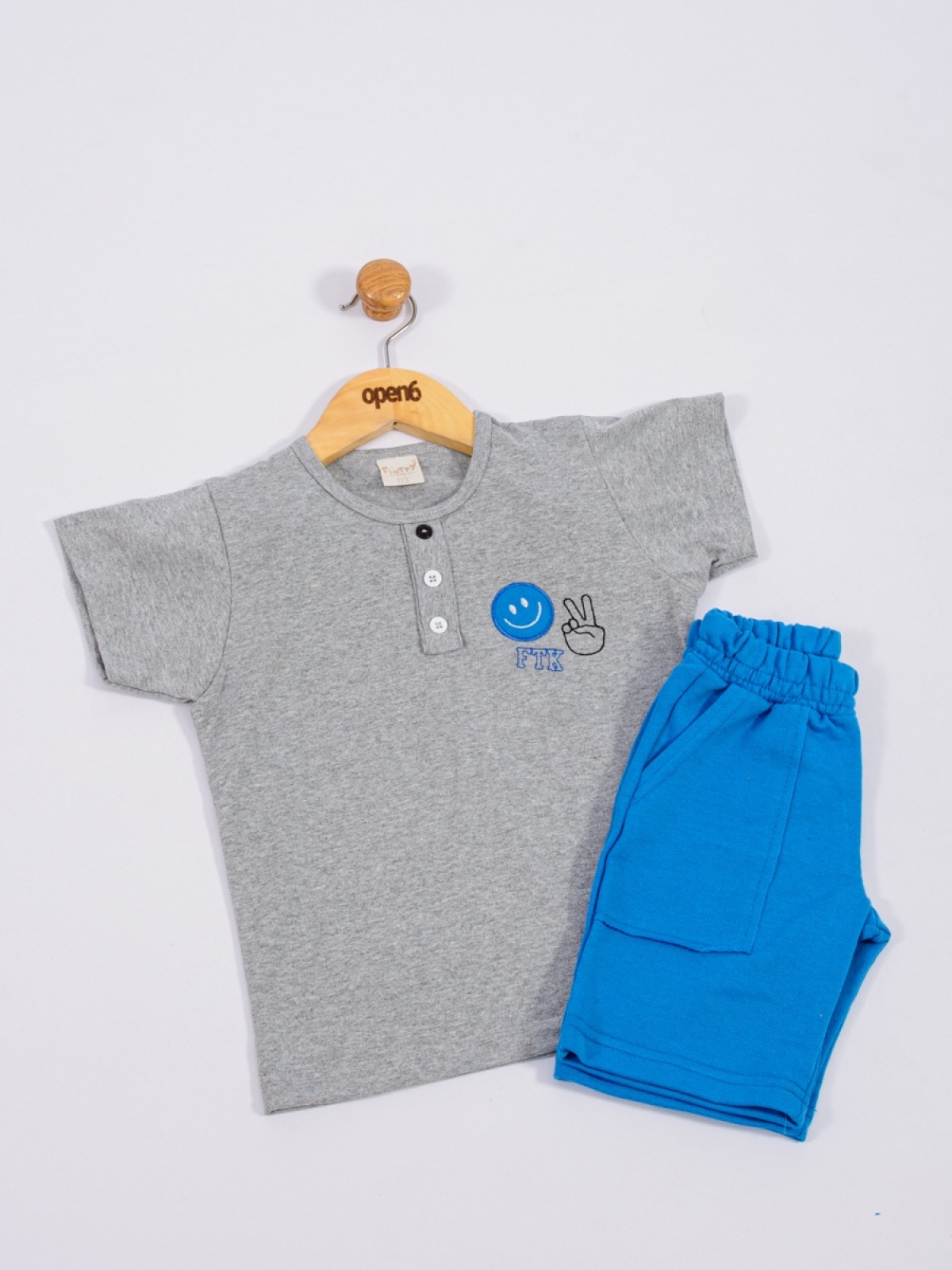 CONJUNTO INFANTIL MASCULINO SMILE MESCLA 2390 - FTK BRAND