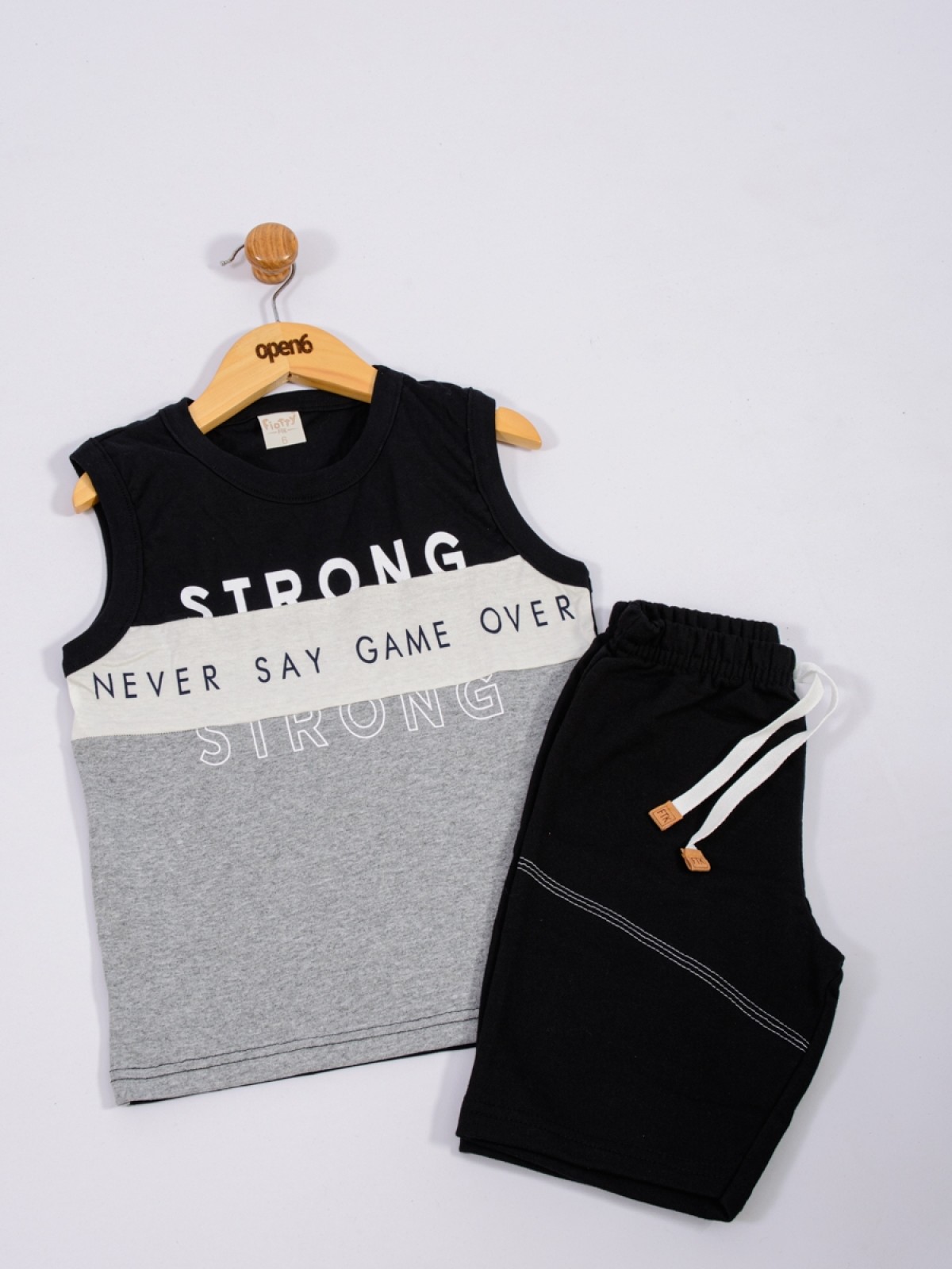 CONJUNTO INFANTIL MASCULINO STRONG MESCLA 2402 - FTK BRAND 
