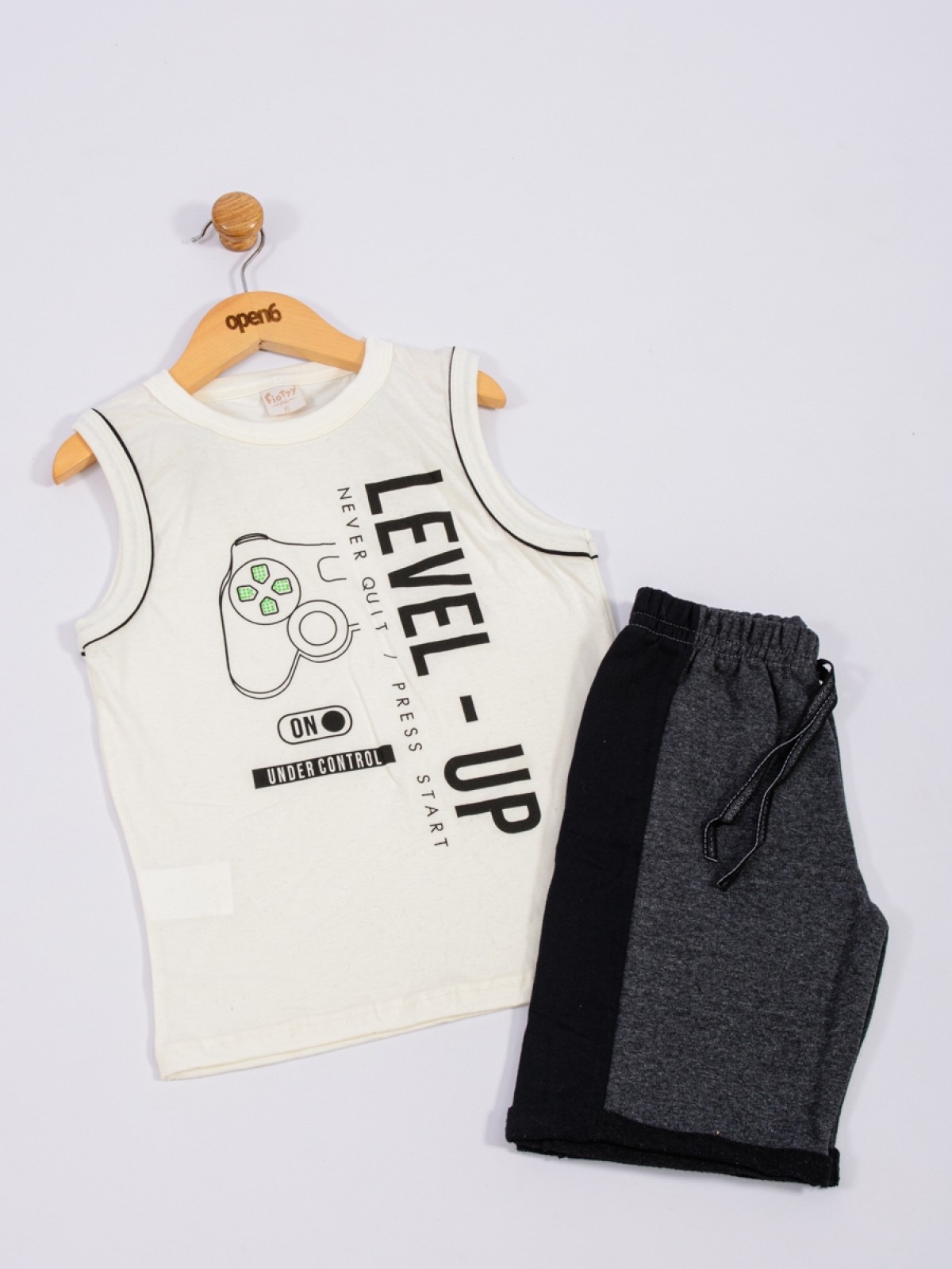 CONJUNTO INFANTIL MASCULINO LEVEL OFF WHITE 2403 - FTK BRAND 