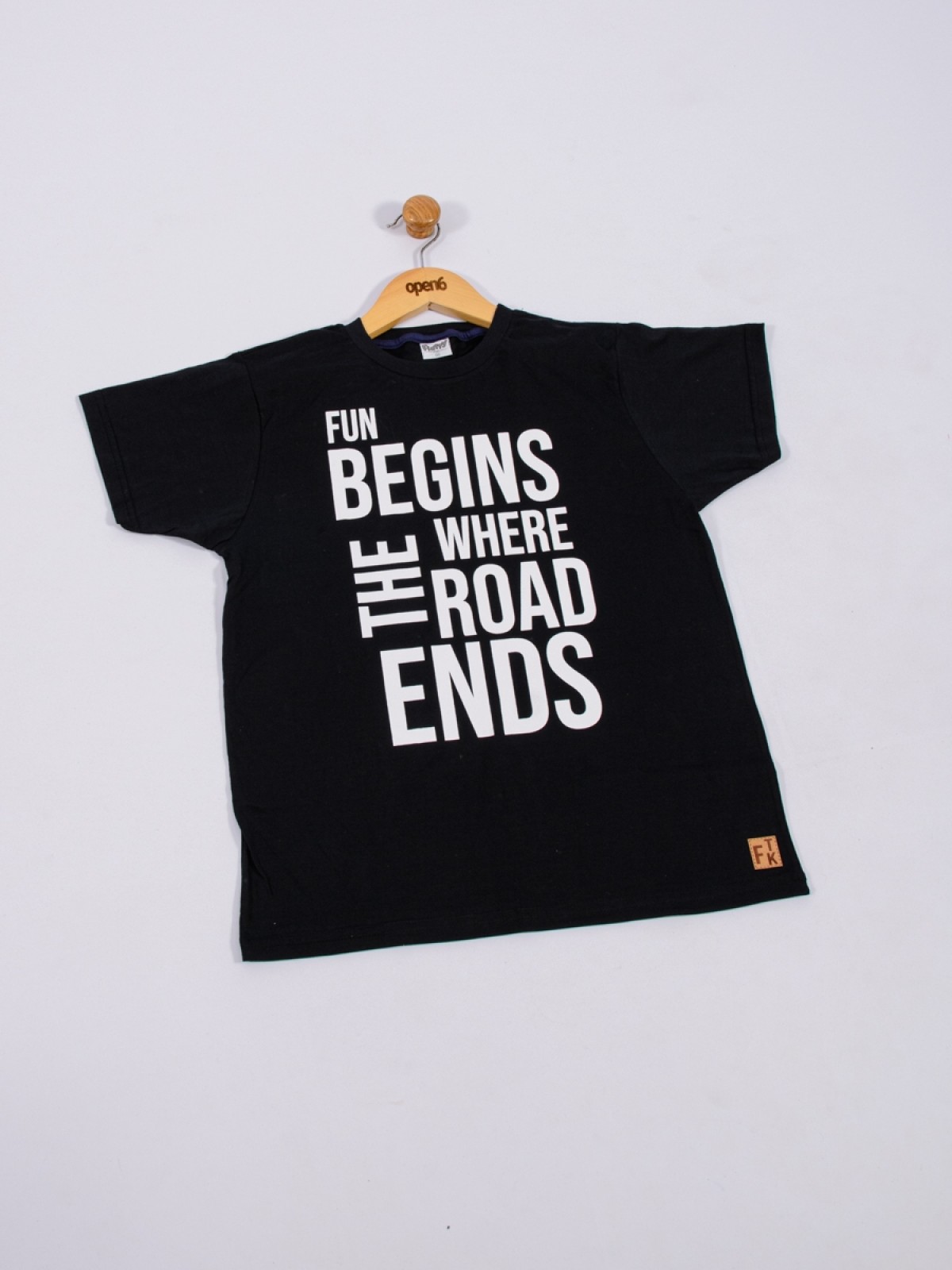 CAMISETA TEEN MASCULINO HAVE FUN PRETO 2408 - FTK BRAND