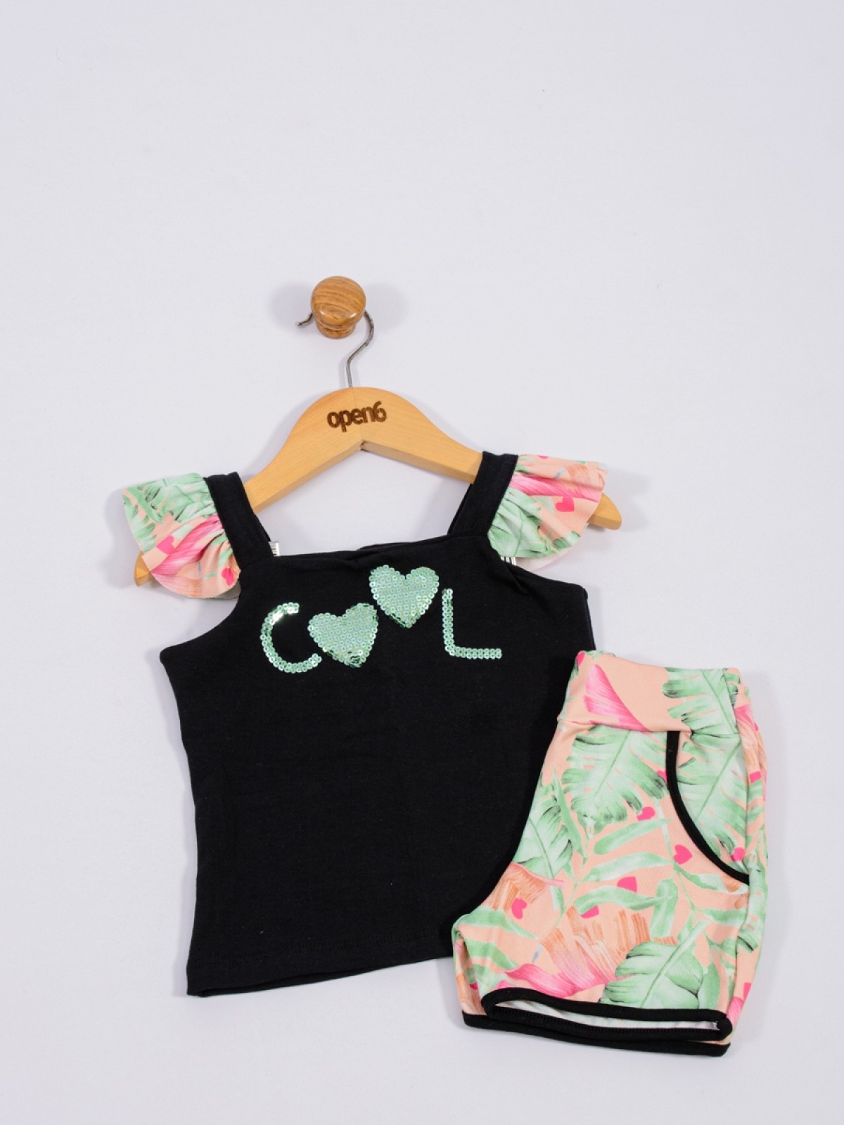 CONJUNTO INFANTIL FEMININO COOL PRETO 2350 - FTK BRAND 