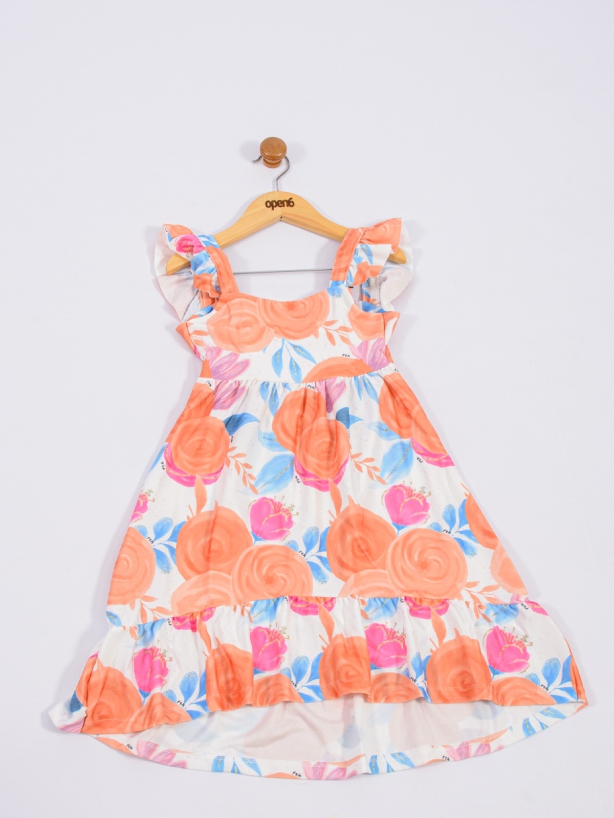 VESTIDO INFANTIL FEMININO MULLET LARANJA 2358 - FTK BRAND