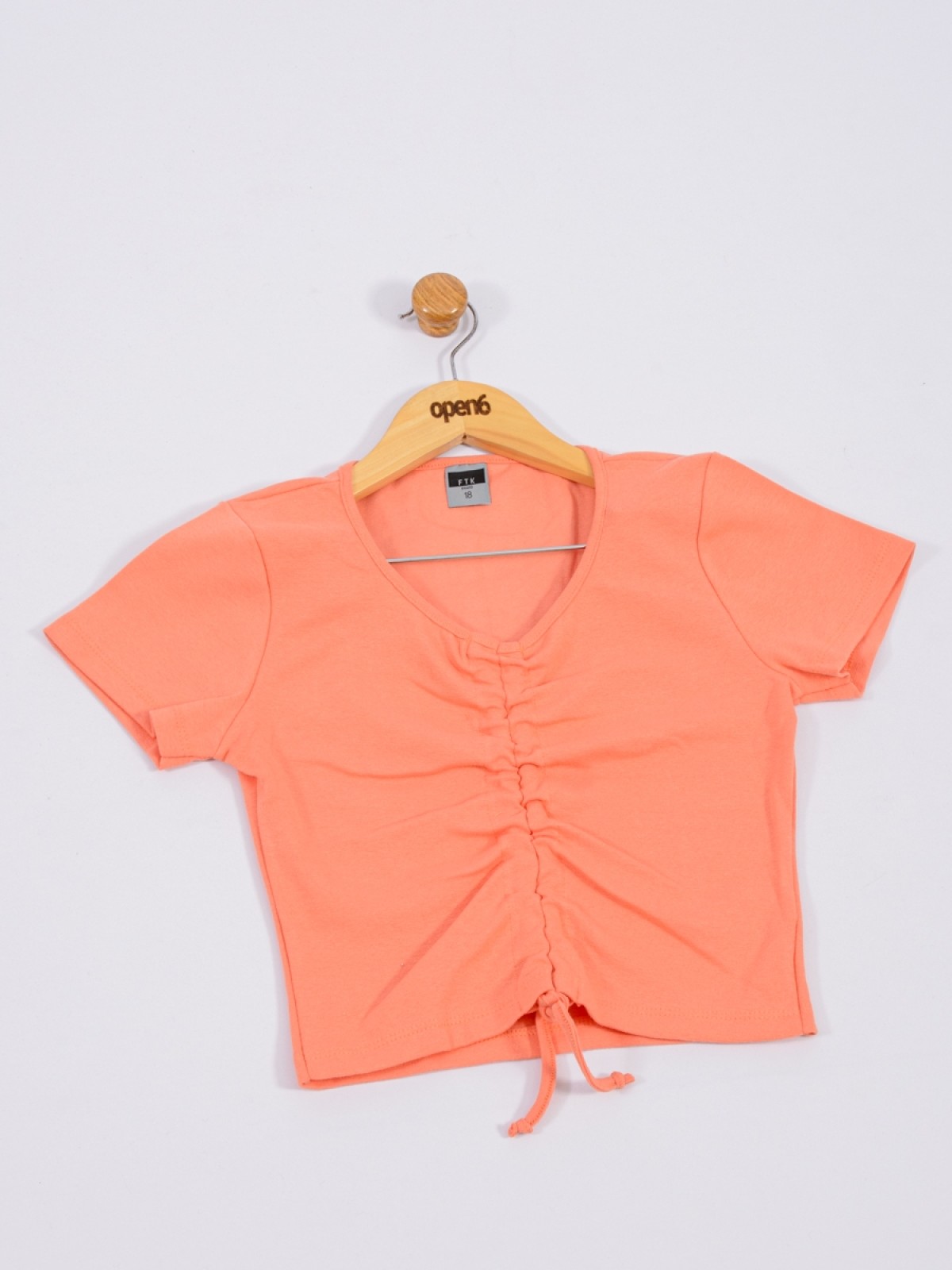 "CROPPED TEEN FEMININO RIBANA LARANJA  2384 - FTK BRAND 