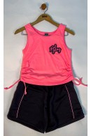 CONJUNTO TEEN FEMININO GIRLY ROSA NEON 2381 - FTK BRAND