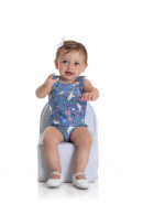 KIT BODY BEBÊ FEMININO UNICÓRNIO AZUL  2174 - FTK BRAND 
