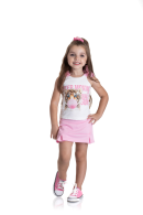CONJUNTO INFANTIL FEMININO ONCINHA ROSA 2189 - FTK BRAND 