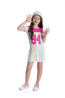 VESTIDO INFANTIL NUMERAL ROSA  2194 - FTK BRAND