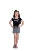 CONJUNTO INFANTIL FEMININO POSITIVE PRETO 2198 - FTK BRAND