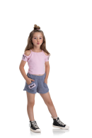 CONJUNTO INFANTIL FEMININO BEST FRIENDS ROSA 2199 - FTK BRAND