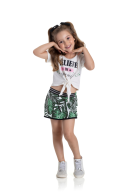 CONJUNTO INFANTIL FEMININO BELIEVE OFF WHITE 2202 - FTK BRAND