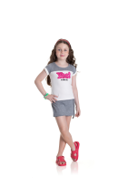 CONJUNTO INFANTIL FEMININO YES MESCLA 2203 - FTK BRAND 
