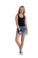 BODY TEEN FEMININO CANELADO PRETO 2220 - FTK BRAND