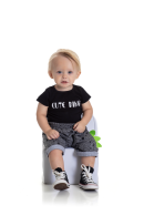 CONJUNTO BEBÊ MASCULINO DINO PRETO 2227 - FTK BRAND