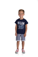 CONJUNTO INFANTIL MASCULINO OCEAN MARINHO 2232 - FTK BRAND
