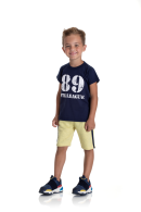 CONJUNTO INFANTIL MASCULINO LEAGUE MARINHO 2234 - FTK BRAND 