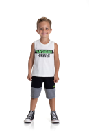 CONJUNTO INFANTIL MASCULINO PLAYGROUND OFF WHITE 2237 - FTK BRAND 