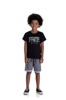 CONJUNTO INFANTIL MASCULINO STYLE PRETO 2243 - FTK BRAND