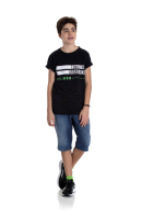 CAMISETA TEEN MASCULINA TOKYO PRETO 2253 - FTK BRAND 