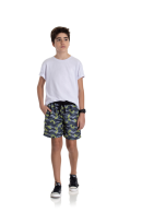BERMUDA TEEN MASCULINO CAMUFLADA PRETO 2255 - FTK BRAND