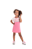 VESTIDO INFANTIL FEMININO LOVE ROSA 2343 - FTK BRAND 