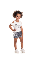 CONJUNTO INFANTIL FEMININO MISS OFF WHITE 2348 - FTK BRAND 