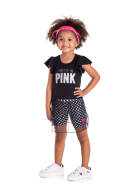 CONJUNTO INFANTIL FEMININO PRETTY PRETO 2354 - FTK BRAND