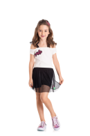 CONJUNTO INFANTIL FEMININO SMILE OFF WHITE 2361 - FTK BRAND