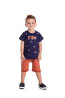 CONJUNTO INFANTIL MASCULINO FUN MARINHO 2385 - FTK BRAND