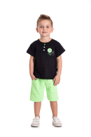CONJUNTO INFANTIL MASCULINO SMILE PRETO 2390 - FTK BRAND