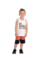 CONJUNTO INFANTIL MASCULINO ADVENTURE OFF WHITE 2391 - FTK BRAND