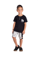 CONJUNTO INFANTIL MASCULINO NUMBER PRETO 2394 - FTK BRAND