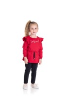 CONJUNTO INFANTIL FEMININO INFLUENCER VERMELHO 2431 - FTK BRAND