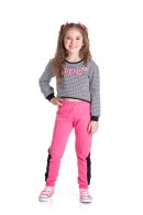 CONJUNTO INFANTIL FEMININO TREND BRANCO E PRETO 2436 - FTK BRAND 