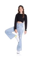 BLUSA TEEN FEMININA CANELADA PRETA 2454 - FTK BRAND 