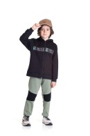 CONJUNTO INFANTIL  MASCULINO GO FASTER  PRETO 2471 - FTK BRAND 