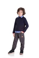 CALÇA INFANTIL MASCULINA HAPPINESS PRETO 2476 - FTK BRAND  