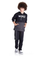CONJUNTO TEEN MASCULINO WORLD PRETO 2485 - FTK BRAND