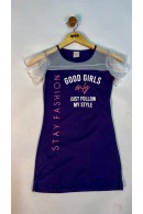 VESTIDO INFANTIL FEMININO GIRLS MARINHO 2357 - FTK BRAND 