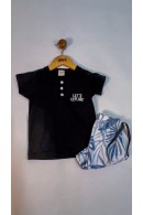 CONJUNTO INFANTIL MASCULINO EXPLORE PRETO 2386 - FTK BRAND