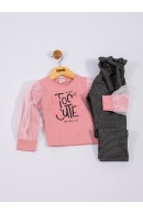 CONJUNTO INFANTIL FEMININO CUTE ROSA 2426 - FTK BRAND