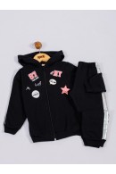 CONJUNTO INFANTIL FEMININO HELLO PRETO 2429 - FTK BRAND