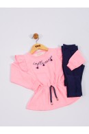 CONJUNTO INFANTIL FEMININO INFLUENCER ROSA NEON 2431 - FTK BRAND 
