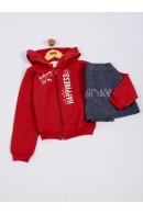 CONJUNTO INFANTIL FEMININO SUNDAY VERMELHO  2445 - FTK BRAND 