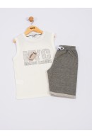 CONJUNTO INFANTIL MASCULINO NYC OFF WHITE 2249 - FTK BRAND 