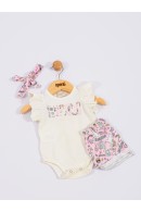 CONJUNTO BEBÊ BABY GIRL OFF WHITE  2176 - FTK BRAND 