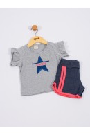 CONJUNTO INFANTIL FEMININO ESTRLA MESCLA 2184 - FTK BRAND