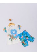 CONJUNTO INFANTIL FEMININO NUMERAL AZUL 2185 - FTK BRAND 